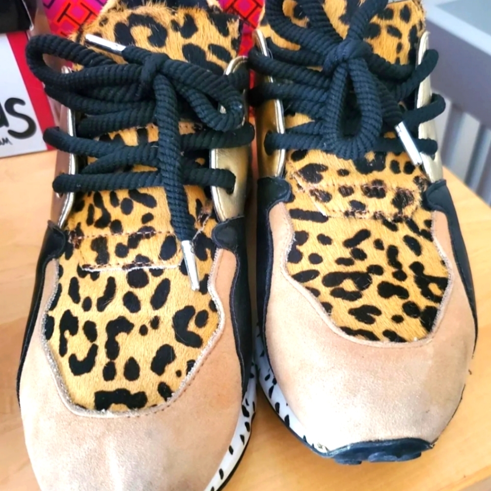 Size 7.5m Good Condition Steve Madden Animal-print Womens' Cliff Sneakers $38